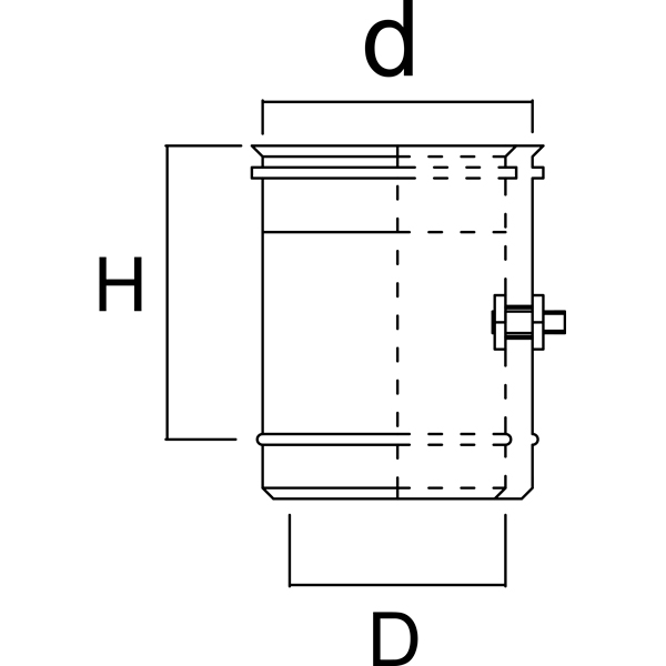 Коаксиальная труба для газоанализатора неутепленная (Артикул 2К.ТГ)