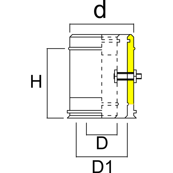 Коаксиальная труба для газоанализатора утепленная (Артикул 3К.ТГ)